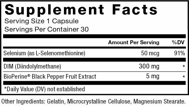 Force Factor DIM 300mg Hormonal Balance & Estrogen Metabolism Support - 30 Capsules