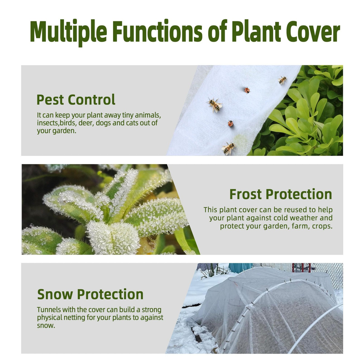 10x50FT Plant Covers for Winter Freeze Protection | Frost Cloth Floating Row Cover | Garden Plant Blanket | FREE SHIPPING 🌱❄️