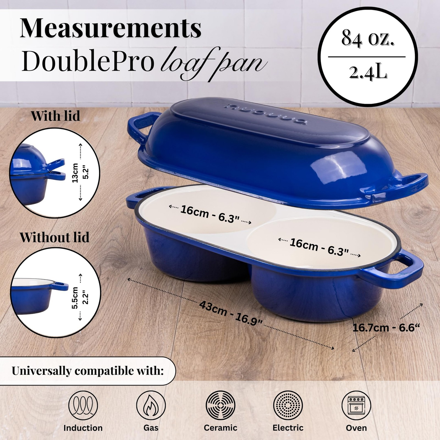 Dutch Oven For Sourdough Bread Baking – Enamelled Cast Iron Bread Loaf Pot – ...
