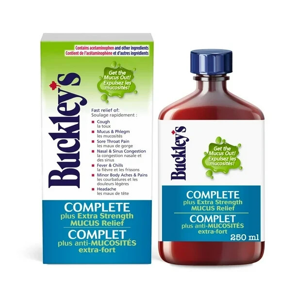 Buckley's Complete MUCUS RELIEF COUGH Syrup Extra Strength Large SIZE 250ml