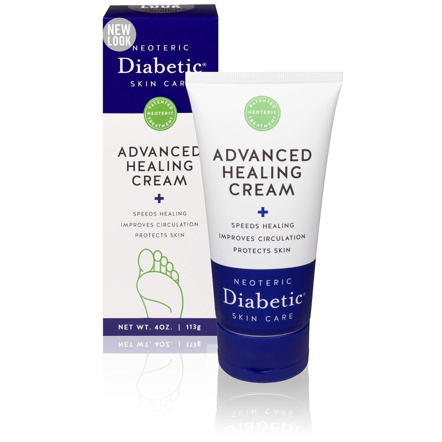 Blue White Skin Care Agent 4 Ounce Healing Cream For Wounds And Dry Skin