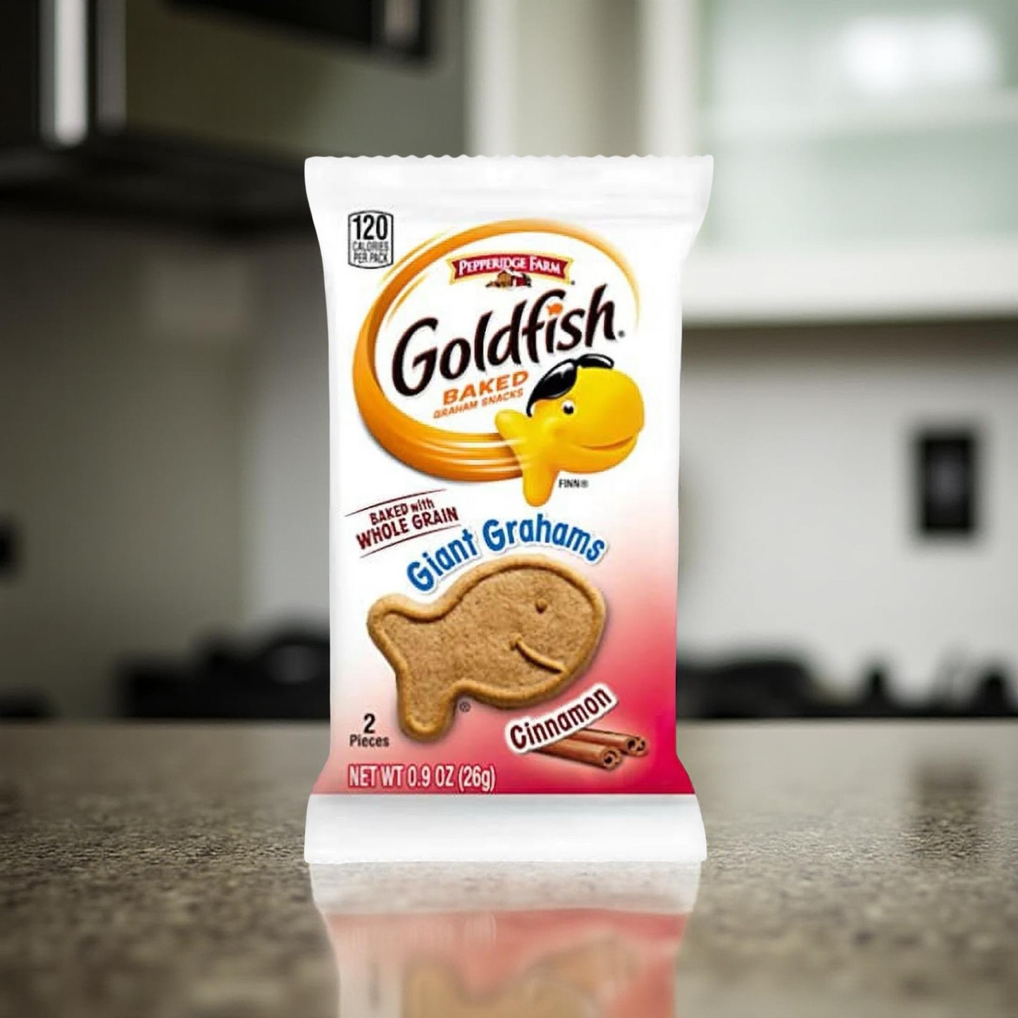 Goldfish Giant Grahams Shaped Cinnamon Goldfish | .9 Oz, 30 Pack