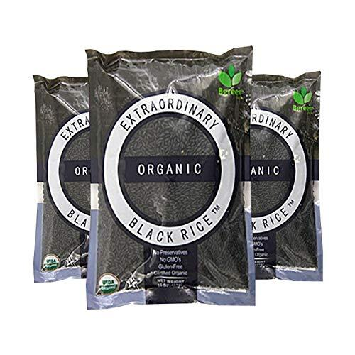 Organic Heirloom Black Rice 1 lb Gluten Free Non-GMO Vegan Kosher Whole Grain free shipping