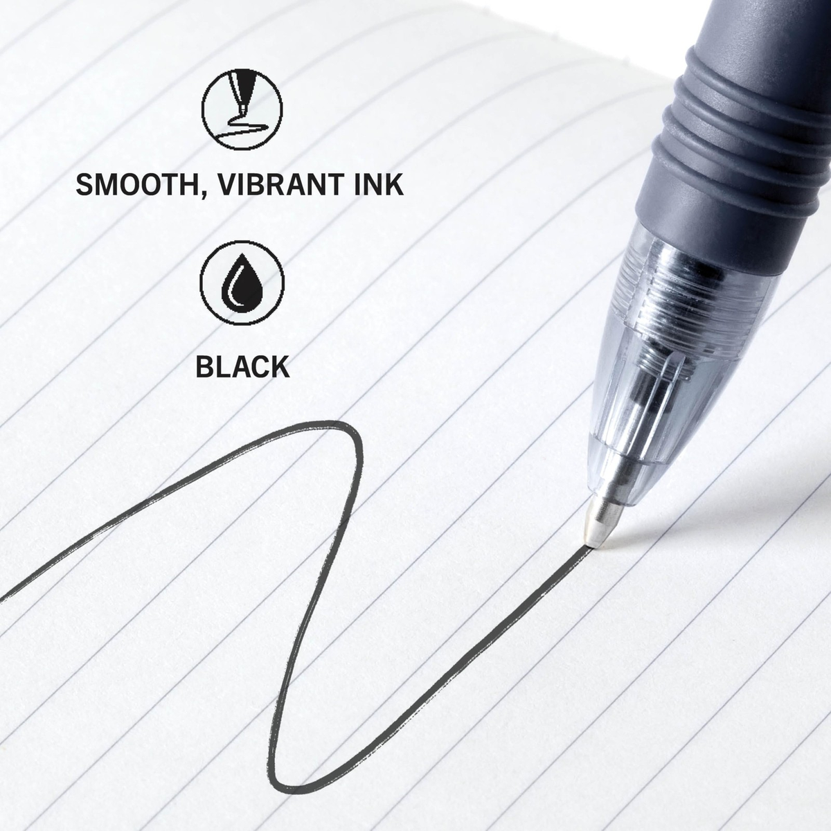 Zebra Z-Grip Retractable Ballpoint Pens 18 Pack 1.0mm Medium Black Ink