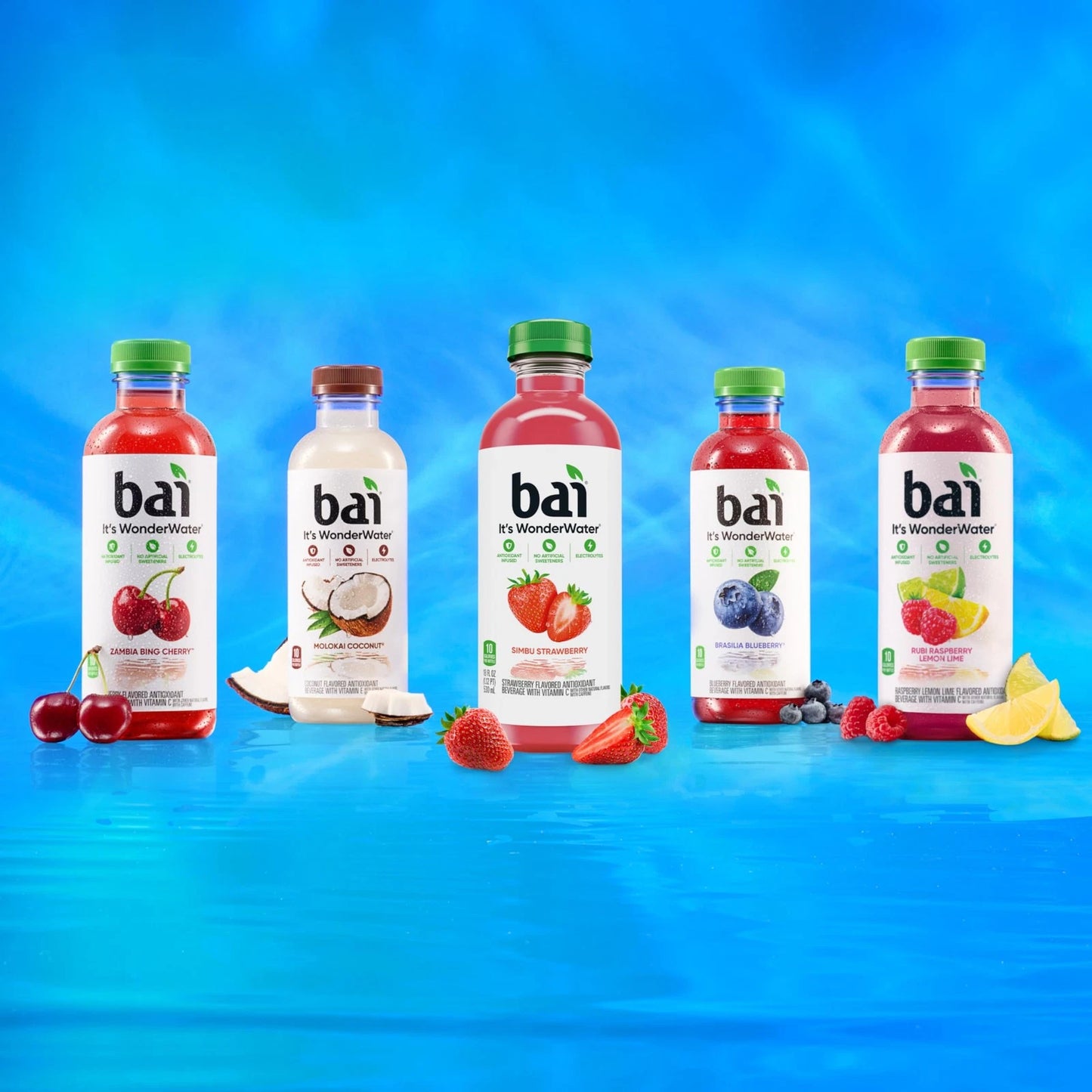 Bai Antioxidant Infused Water Beverage, Raspberry Lemon Lime, with Vitamin C ...