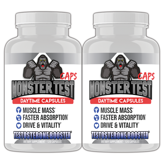 #1 Test Booster Monster Test Caps for Men 120 Capsules 2-Pack Male Performance Supplement-Free Shipping
