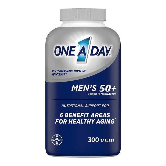 One A Day Men's 50+ Healthy Advantage Multivitamin, 300 Tablets Gluten Free