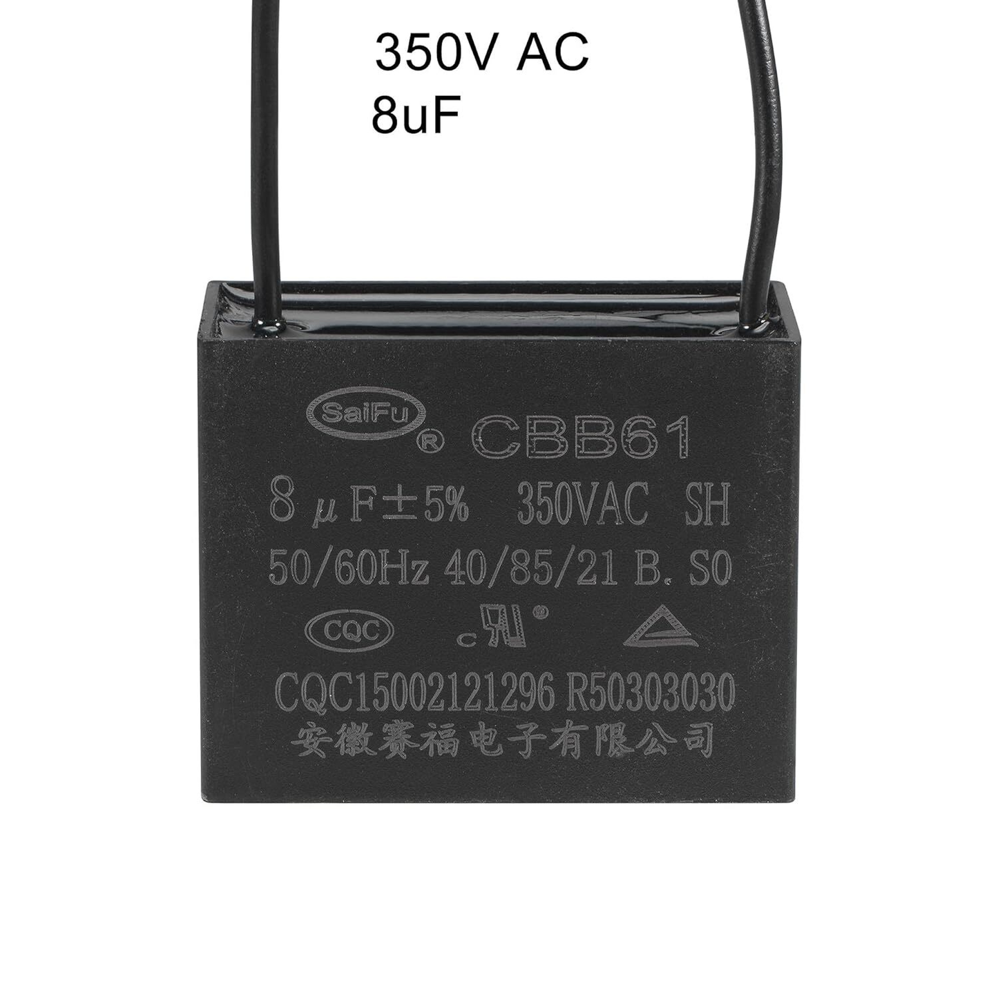 Cbb61 Capacitor 8Uf 350V Ac For Ceiling Fans Motors Generators 50 60Hz