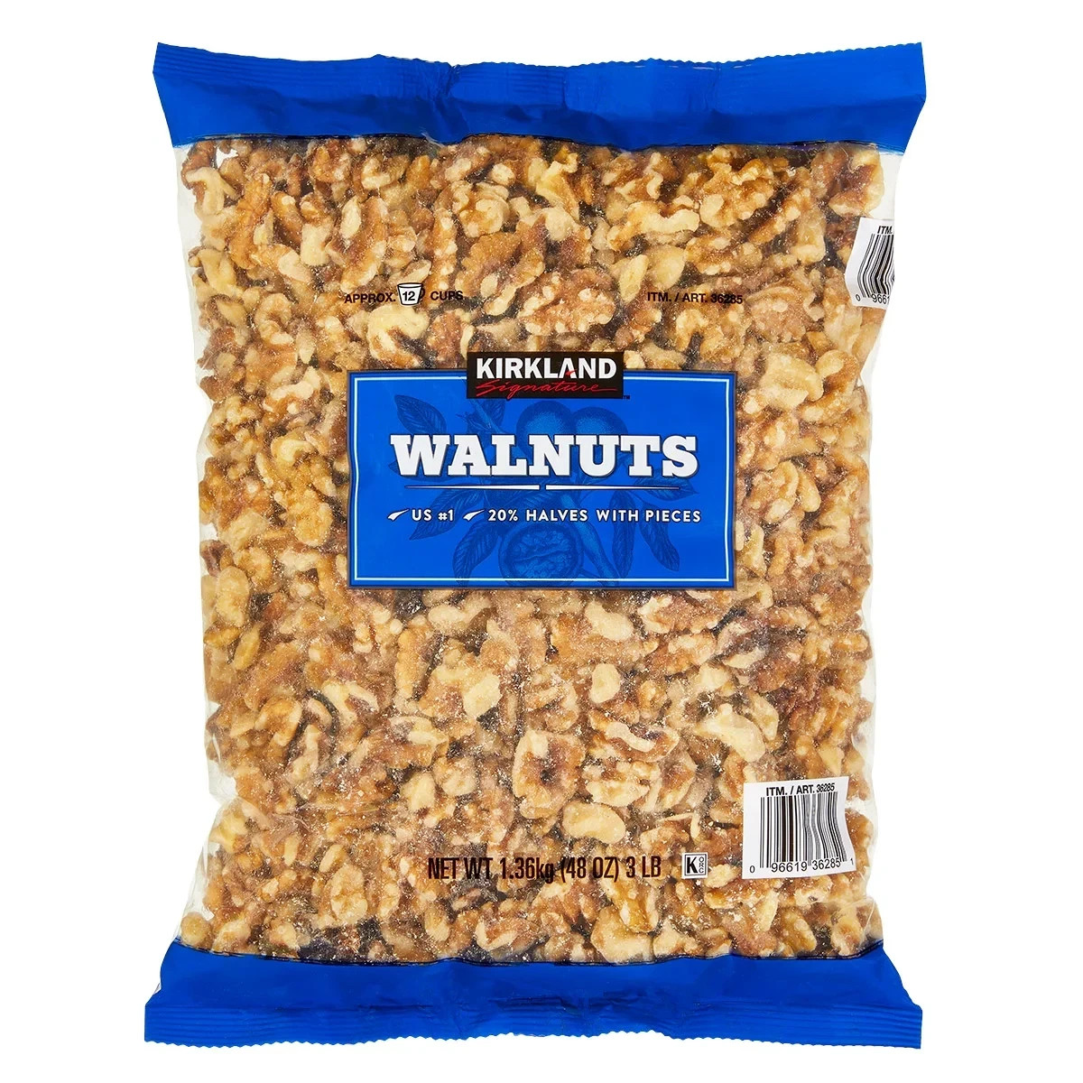 Kirkland Signature Walnuts 3 lbs | Premium Shelled Walnuts | Fresh Bulk Nuts