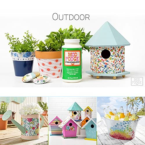 Mod Podge Outdoor Glue 8 Ounce Clear Quick Drying  Decoupage