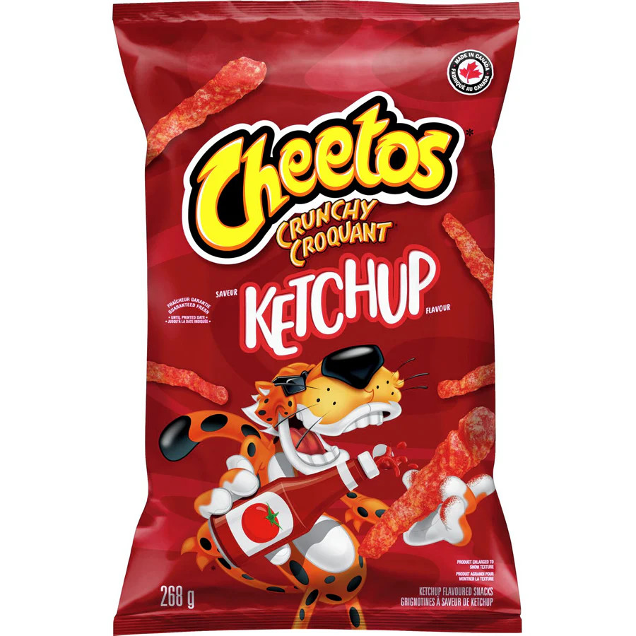 Cheetos Crunch Ketchup Cheese Snacks 268g / 9 oz – Crunchy Canadian Snack | Free Shipping