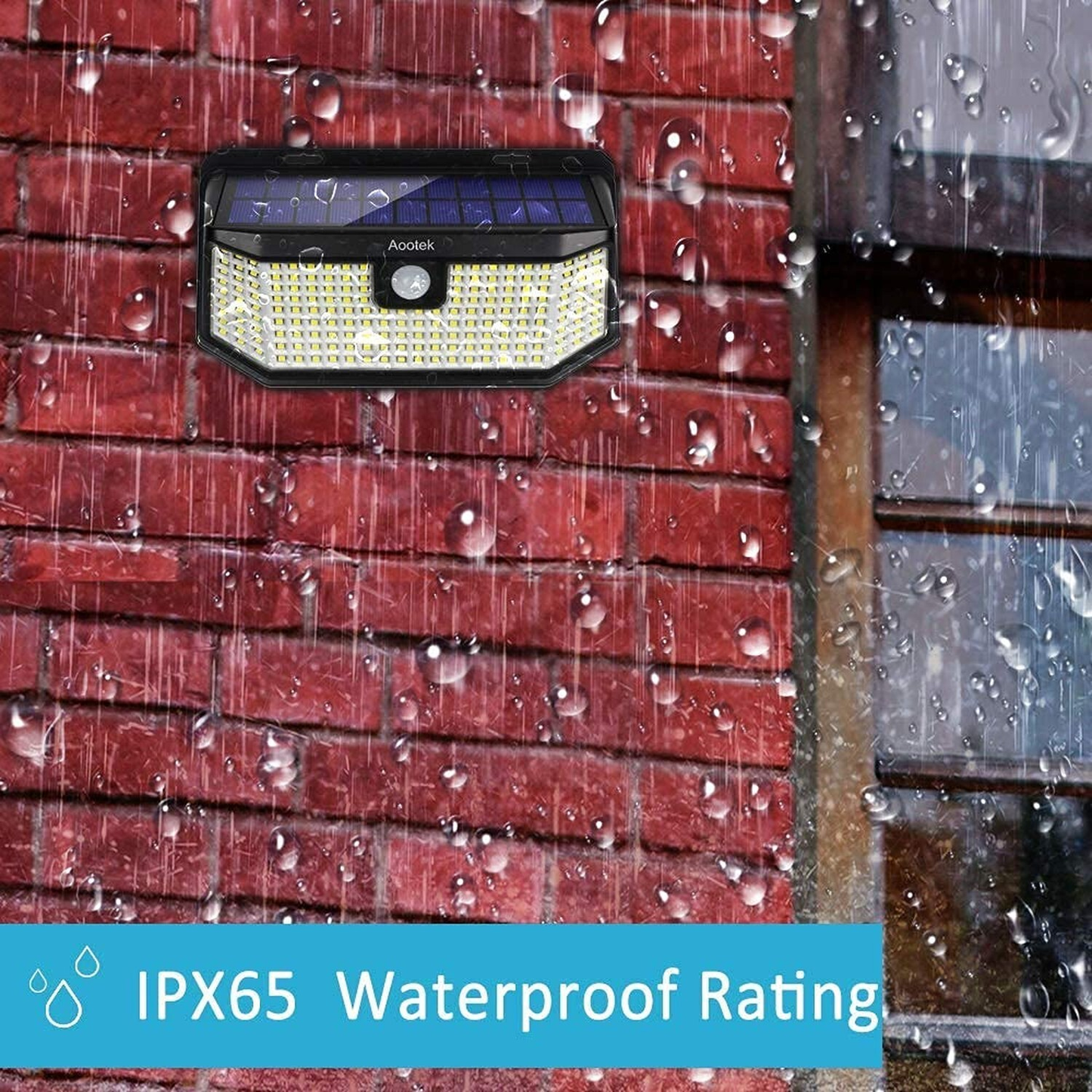 Aootek Solar Outdoor Lights 182 LED 2500LM Motion Sensor Security Lights IP65 Waterproof