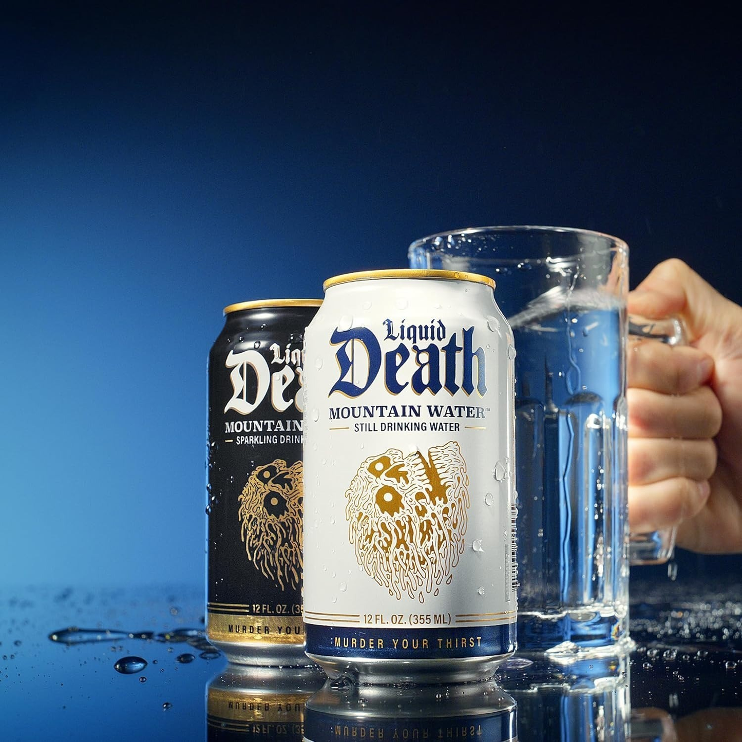 Liquid Death , Mountain Water, 12-Pack (12oz Cans), Real Mountain Source many flavors