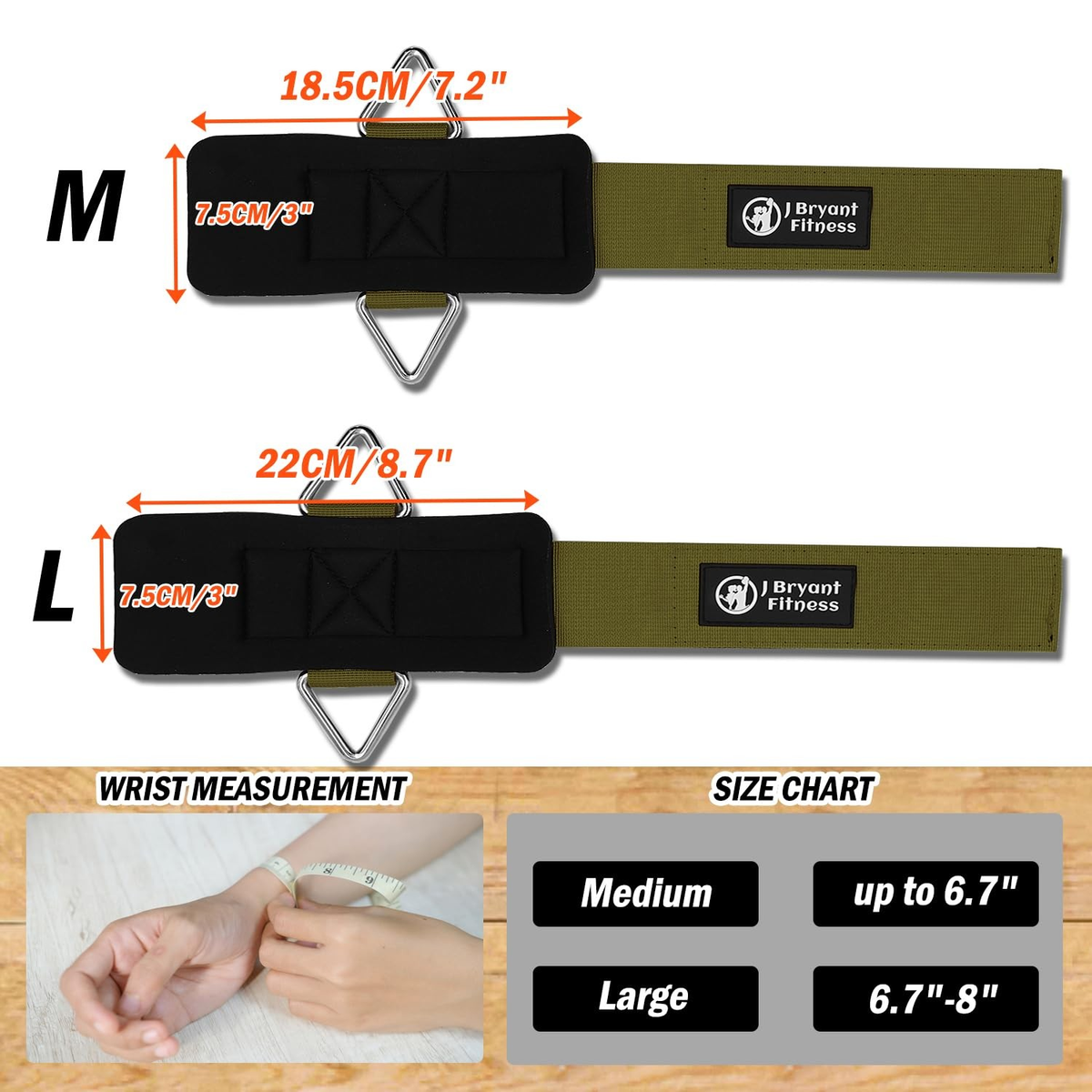 Heavy Duty Adjustable Wrist Cuffs for Cable Machines  Strength Training Support