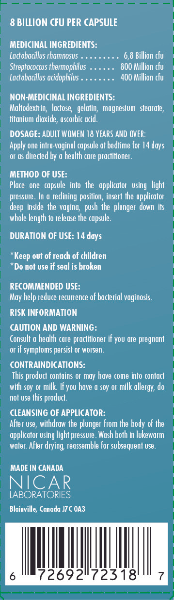 Probaclac Vaginal probiotic, bacterial vaginosis, pH balance