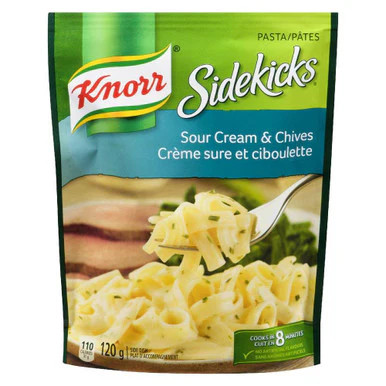 Knorr Sidekicks Sour Cream & Chives Pasta Side Dish 120g (Pack of 8)
