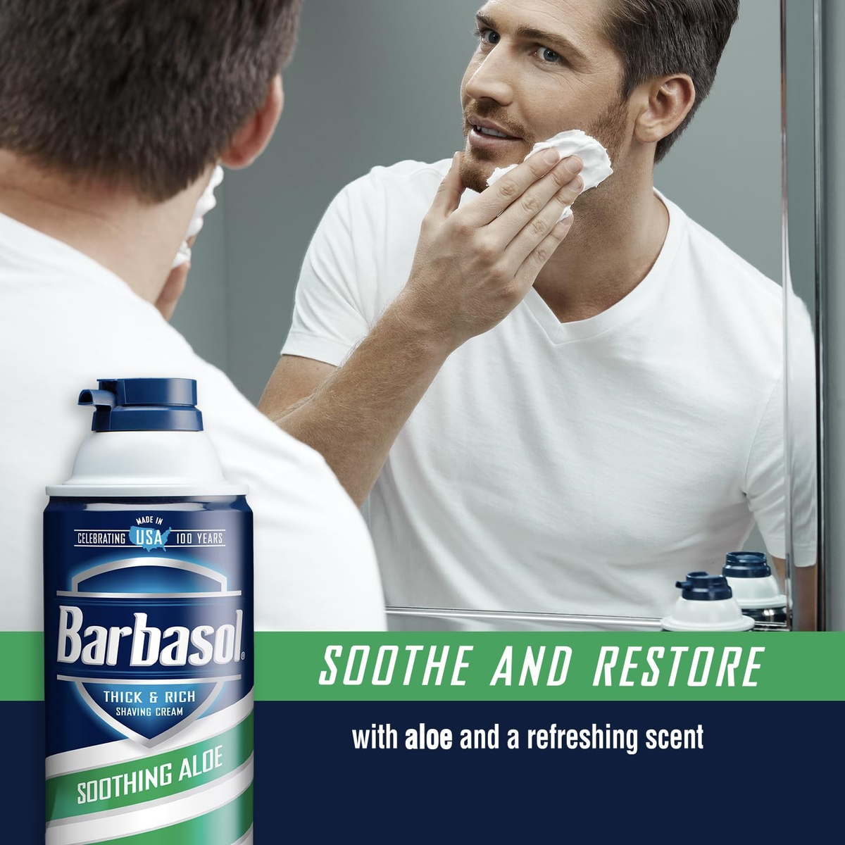 Soothing Aloe Shaving Cream 10 Oz - Thick  Rich, Pack of 12