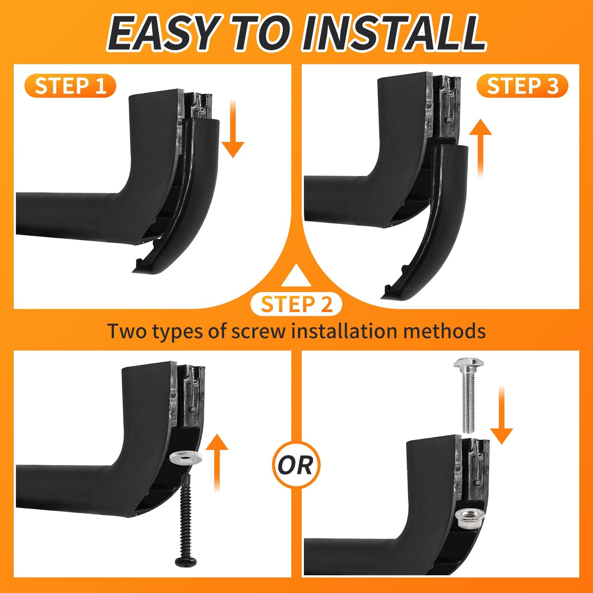 Universal Golf Cart Grab Handles for Club Car, EZGO, Yamaha  2 Pack