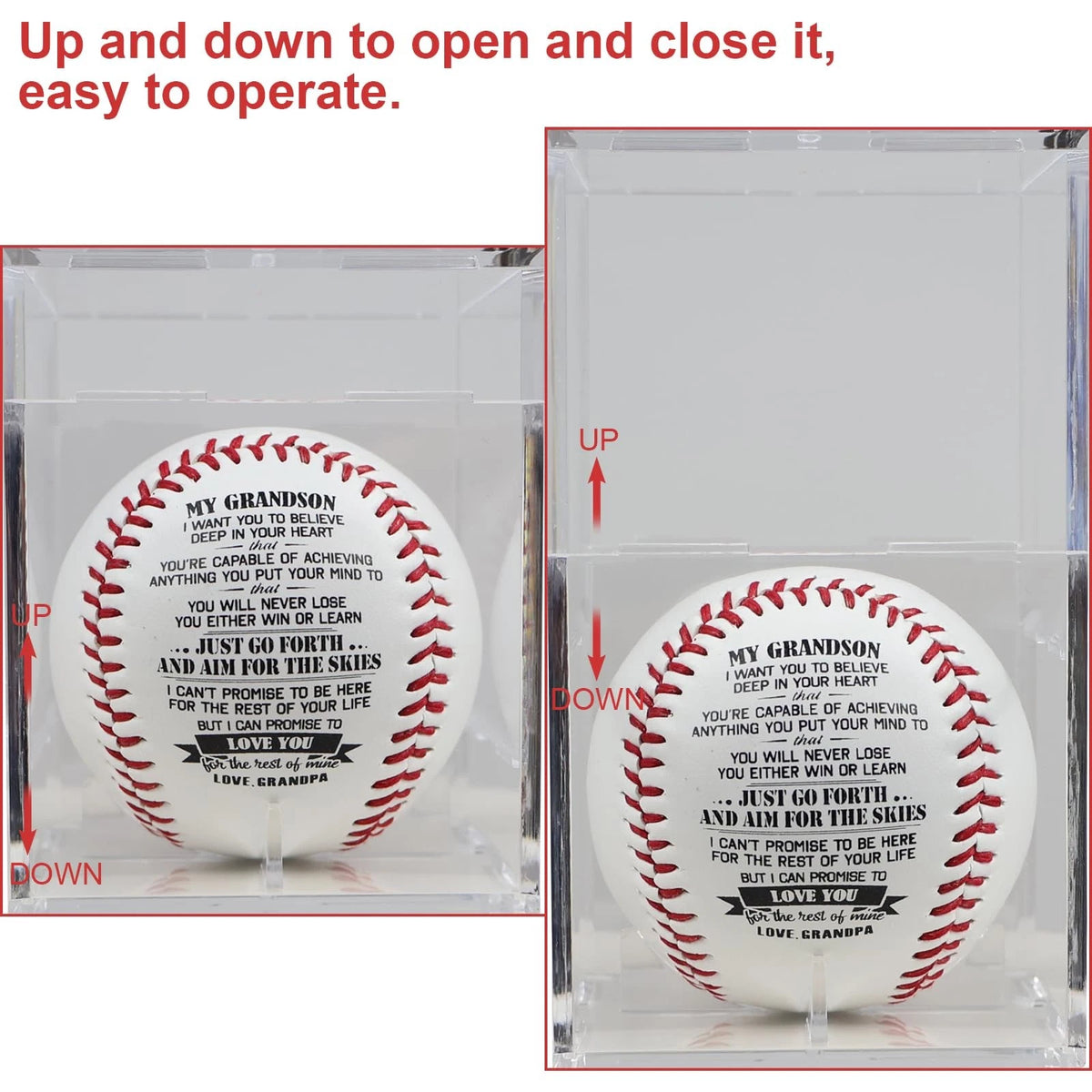Personalized Baseball Gift for Grandson | Inspirational Birthday & Christmas Keepsake | 7.2cm | FREE SHIPPING ⚾🎁