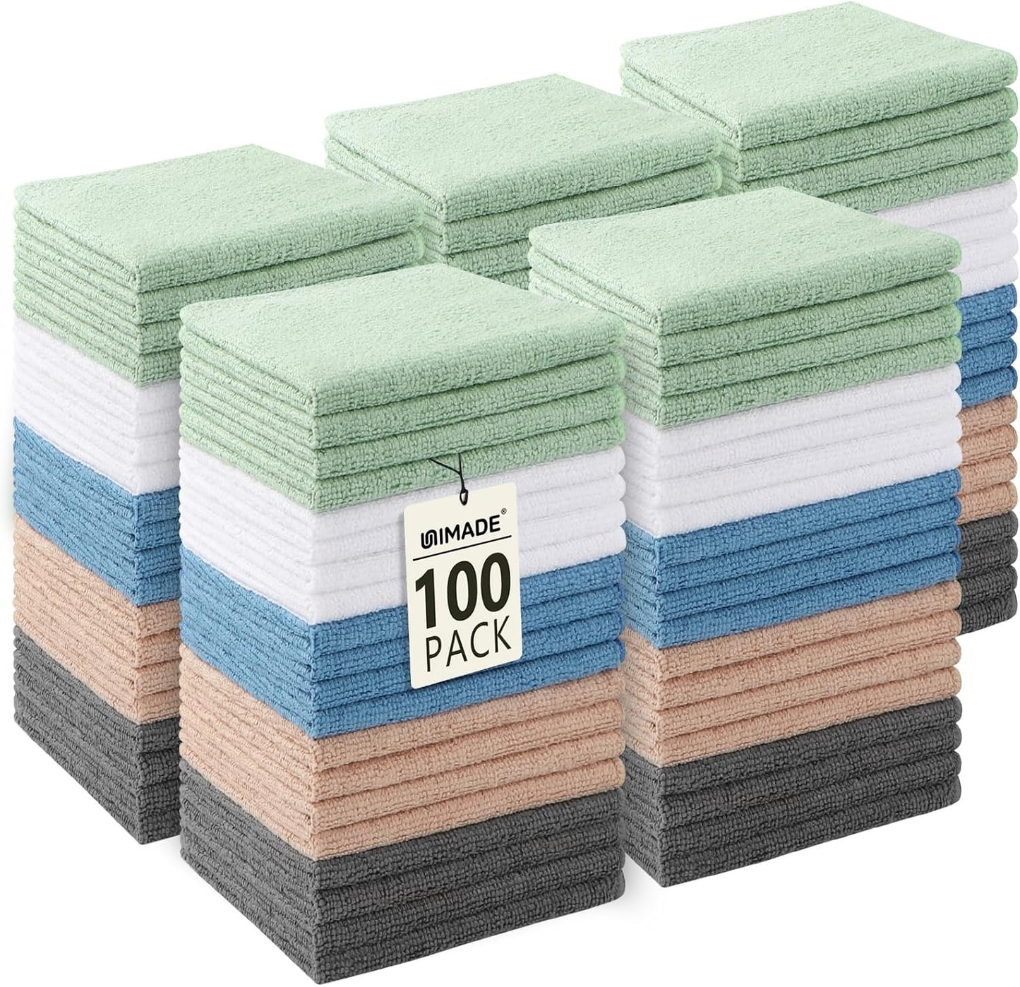 Washcloths Bulk 100 Pack Face Towels 12" x 12" Highly Soft Wash Cloths & Hand