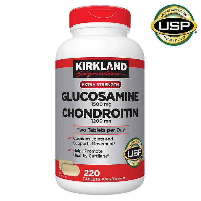 Kirkland Signature Glucosamine Chondroitin 220 Tablets Joint Health Supplement