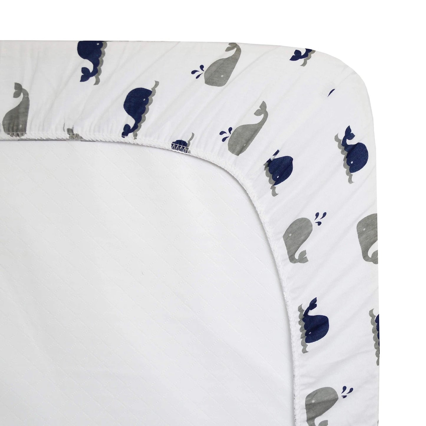 TL Care 2 Pack Printed 100% Natural Cotton Jersey Knit Fitted Portable/Mini-Crib