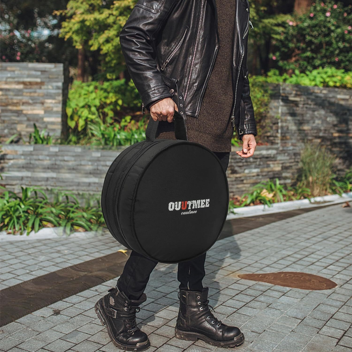 14 Inch Snare Drum Bag Padded Case For 14X5.5 And 14X6.5 Snare Drums Black