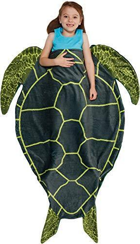 Silver Lilly Animal Tail Blanket – Plush Kids Sleeping Bag Blanket, Cozy Animal Design