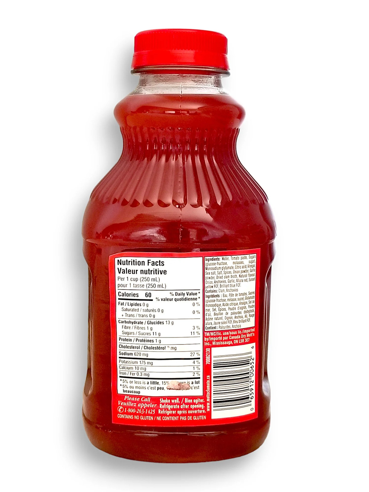 Mott's Clamato Extra Spicy Juice 945ml (32 oz) – Bold Tomato & Clam Cocktail Beverage