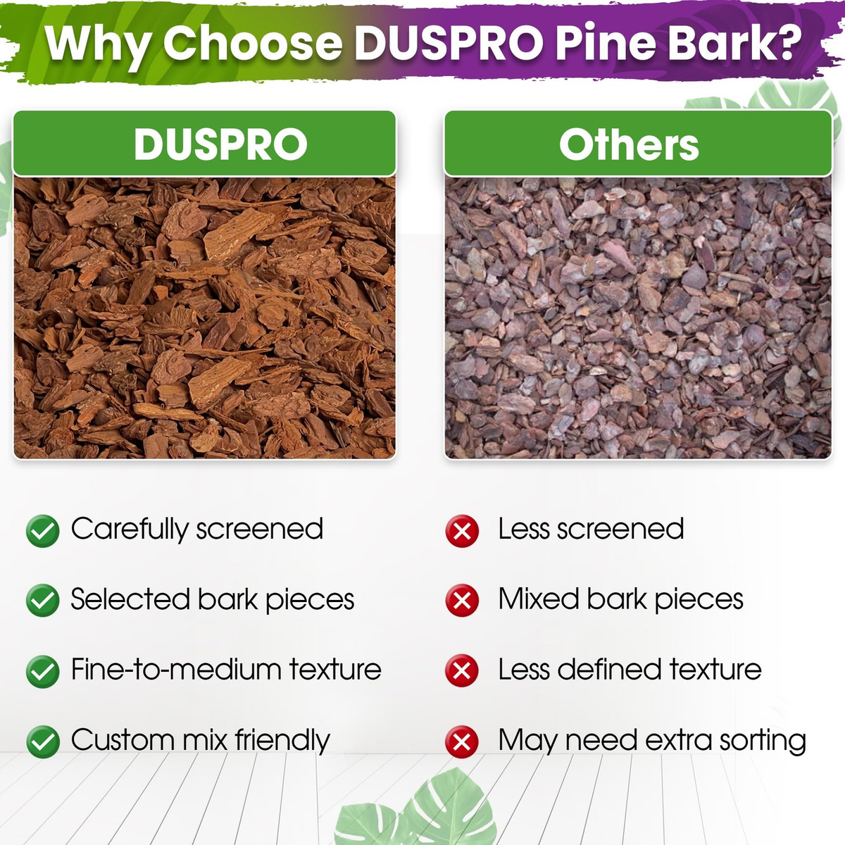 Natural Orchid Bark Pine Mulch | 8 QT Bag | Plant Repotting & Potting Medium | Drainage & Root Aeration | FREE SHIPPING 🌱🪴