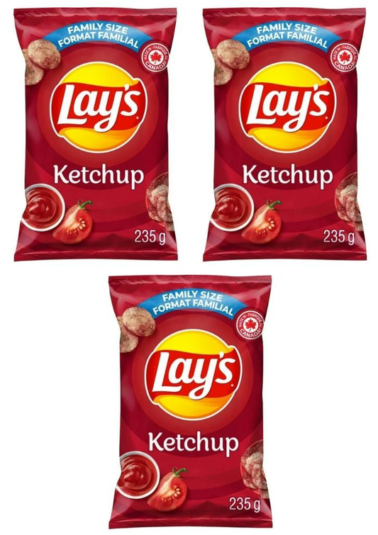 Lay's Ketchup Flavored Potato Chips, 220g (3 Pack)
