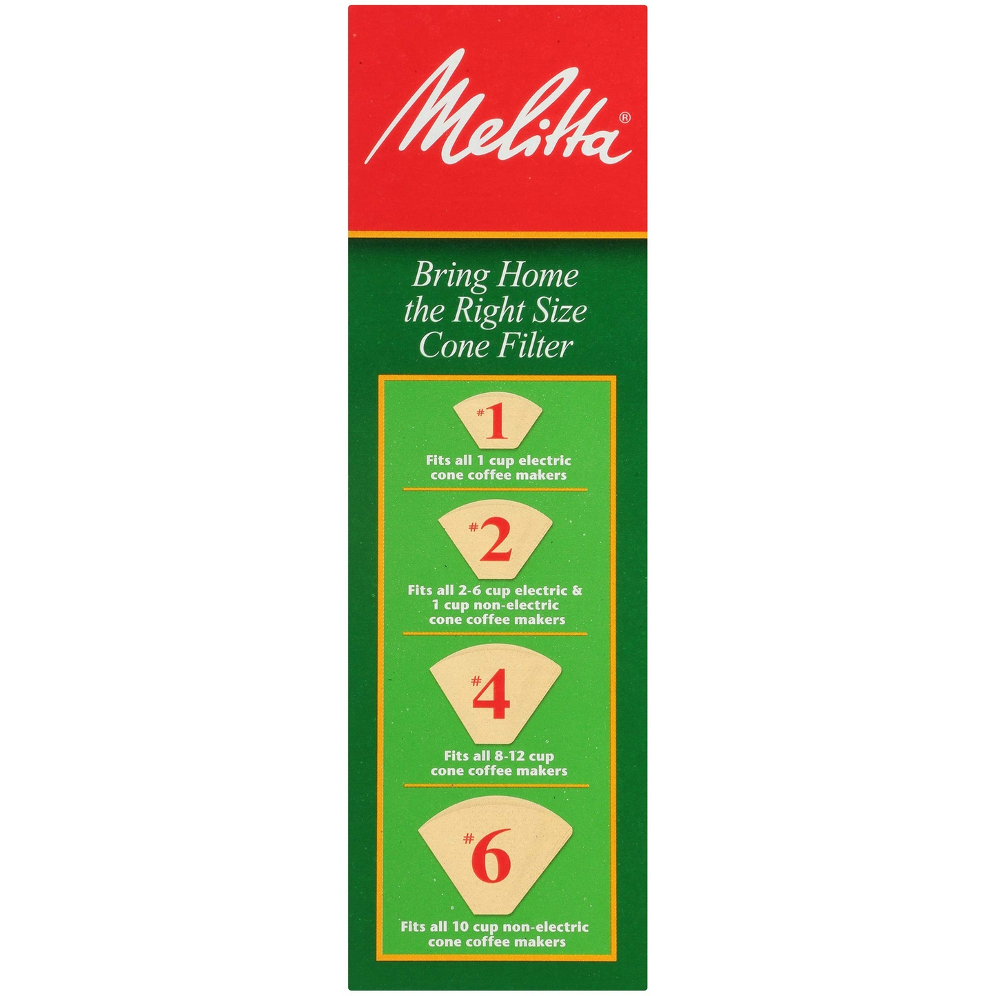 Melitta #2 Cone Coffee Filters, Natural Brown, 100 Count (Pack of 6) 600 Tota...