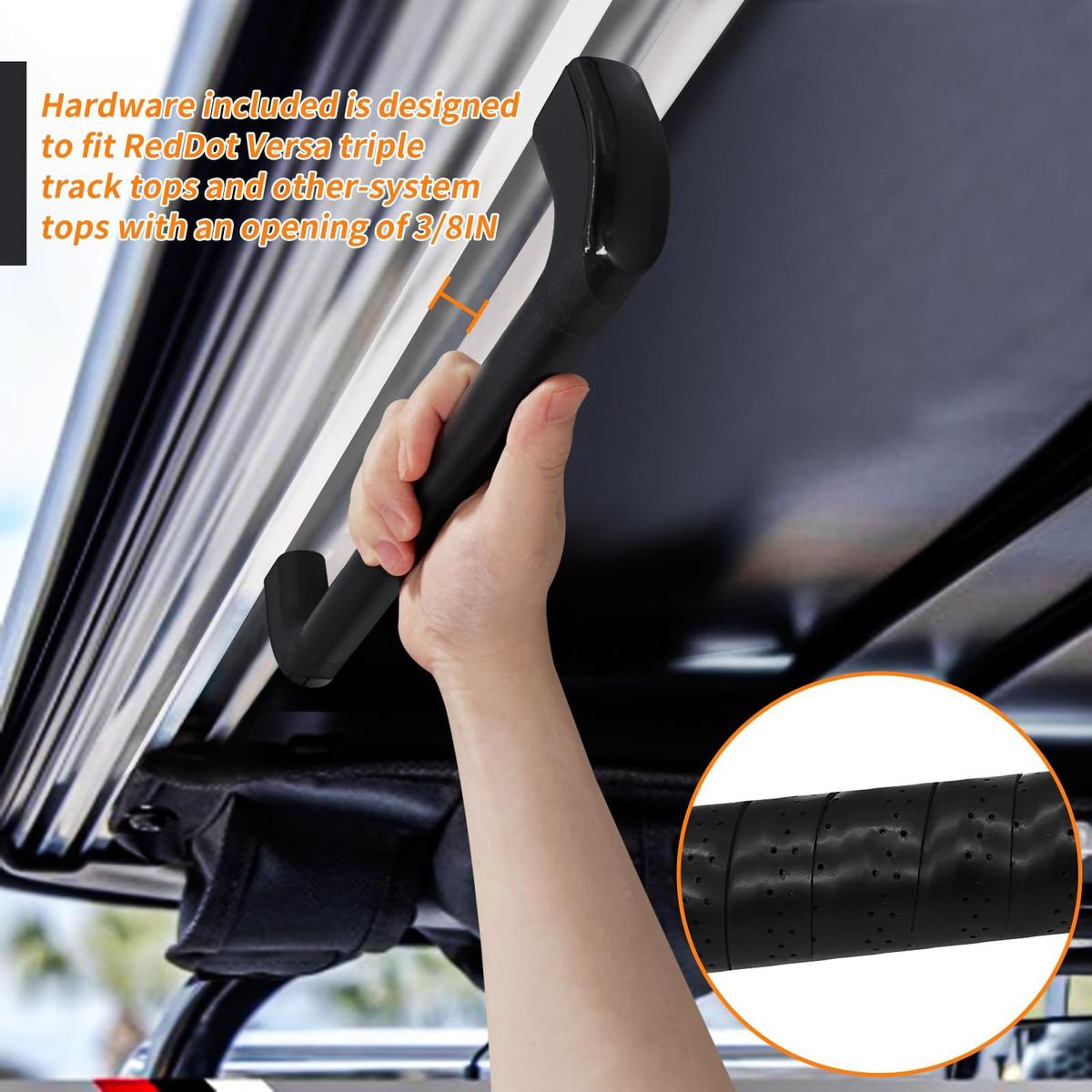 Universal Golf Cart Grab Handles for Club Car, EZGO, Yamaha  2 Pack