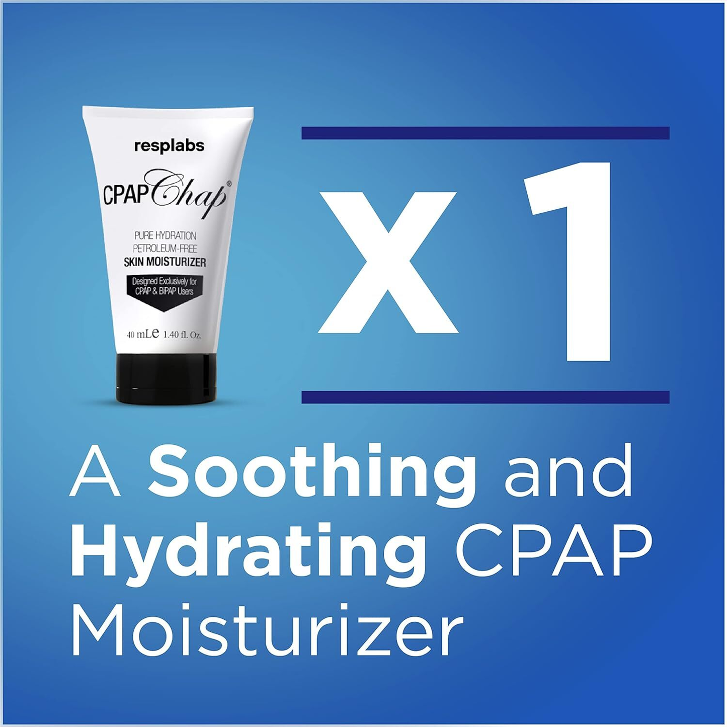RespLabs CPAP Chap Face Cream, Petroleum Free and Non-Greasy CPAP Lotion