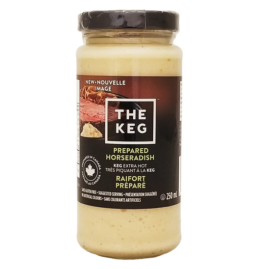 The Keg Prepared Horseradish Extra Hot 250ml – Bold & Spicy Steak Condiment