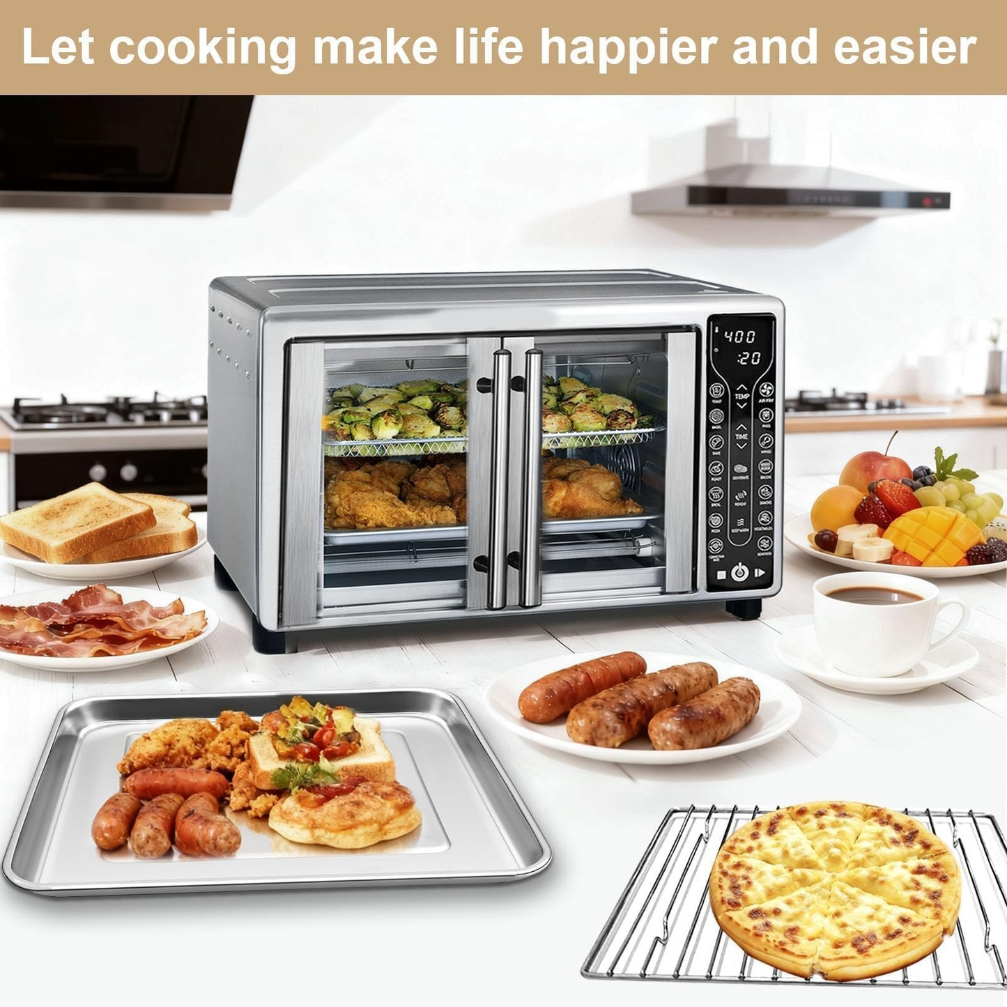 Toaster Oven Replacement Parts for Gourmia GTF7655 GTF7460 GTF7465 GTF7520 Air Fryer Toaster Oven Accessories