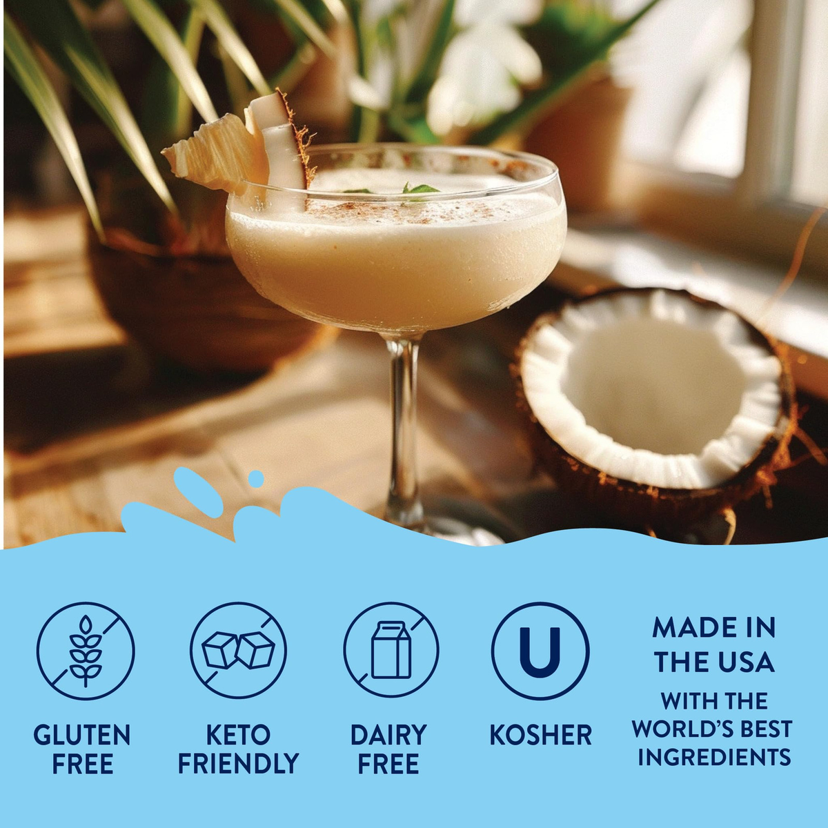 Jordan's Skinny Syrups Coconut Flavor | Sugar Free Zero Calorie Beverage Enhancer | 25.4 fl oz | FREE SHIPPING 🥥🥤