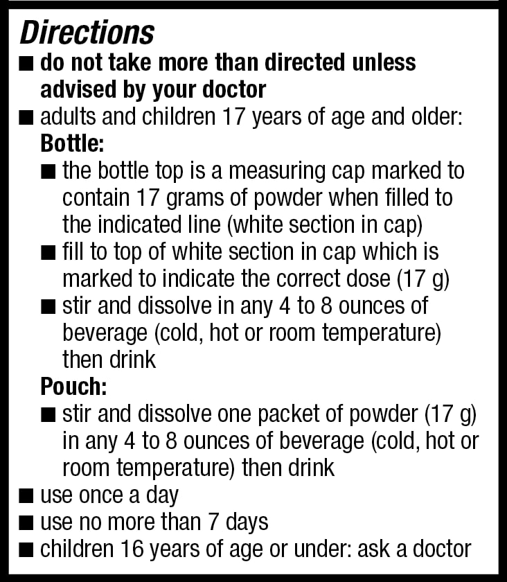 Kirkland Signature LaxaClear 100 Doses Polyethylene Glycol 3350 Powder Laxative