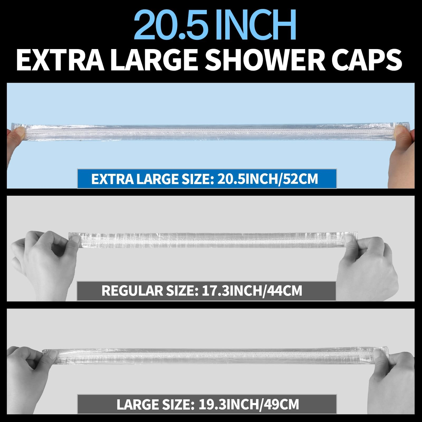 Extra Large Disposable Shower Caps 100 Pack Waterproof Plastic Hair Caps Free Shipping