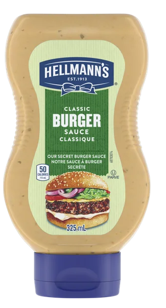 Hellmann's Classic Burger Sauce 325ml – Creamy Burger & Sandwich Condiment