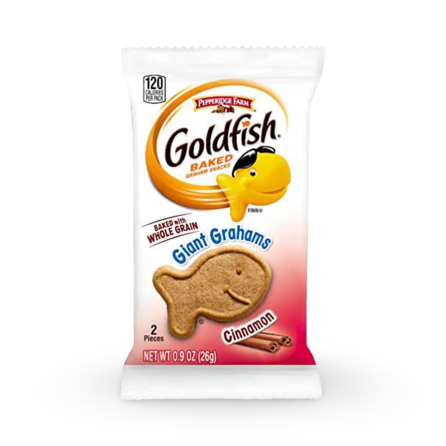 Goldfish Giant Grahams Shaped Cinnamon Goldfish | .9 Oz, 30 Pack