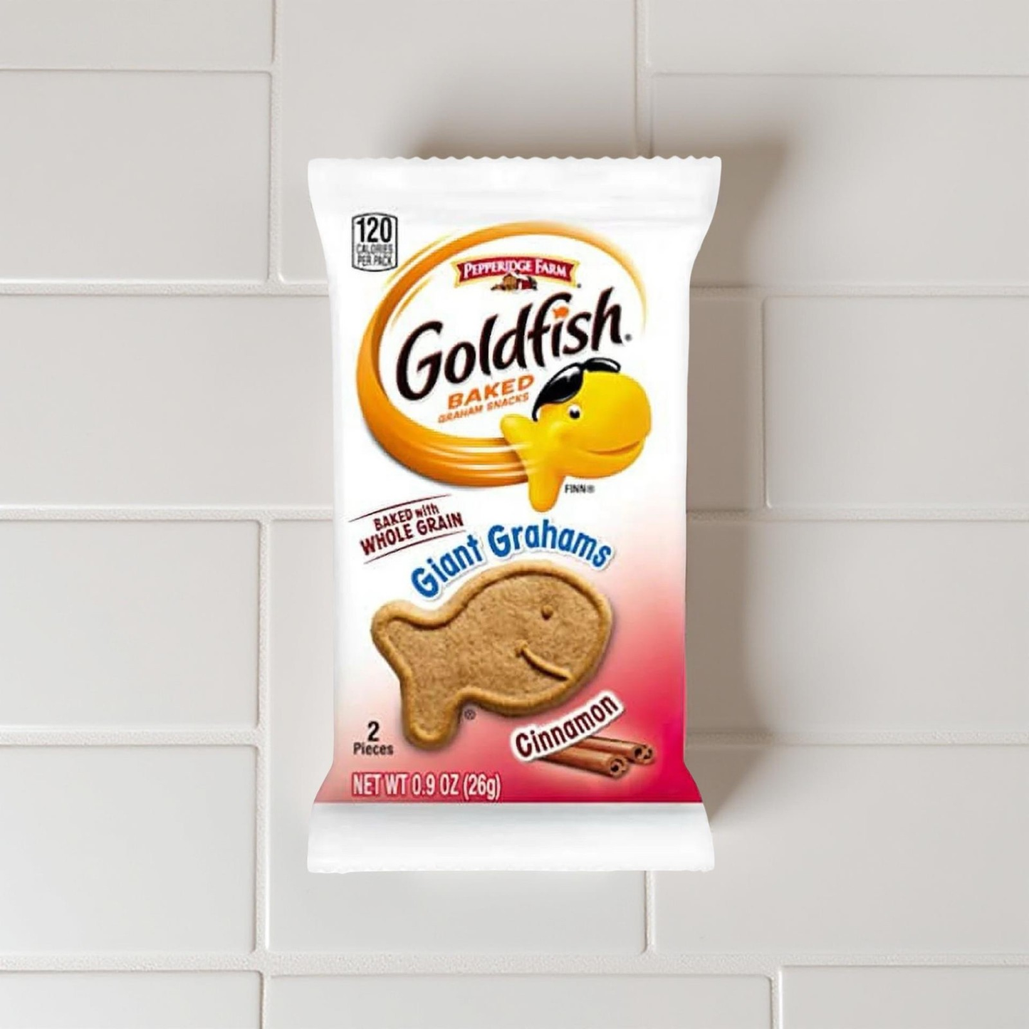 Goldfish Giant Grahams Shaped Cinnamon Goldfish | .9 Oz, 30 Pack