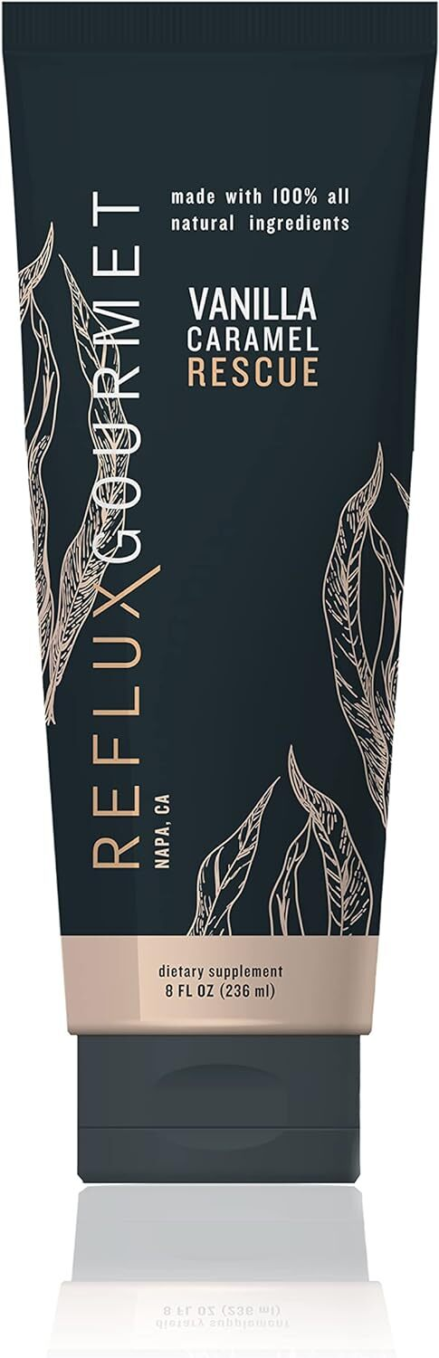 Reflux Gourmet Vanilla Caramel Heartburn Relief Supplement | All-Natural Alginate Formula | 8 fl oz (236 mL) | FREE SHIPPING 🌿