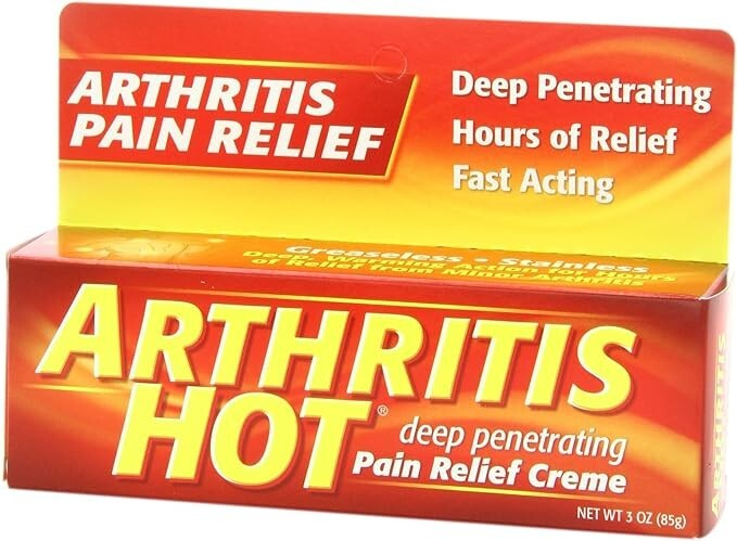 Arthritis Hot Pain Relief Creme 3 oz x 3 Tubes | Fast Warming Relief | Free Shipping
