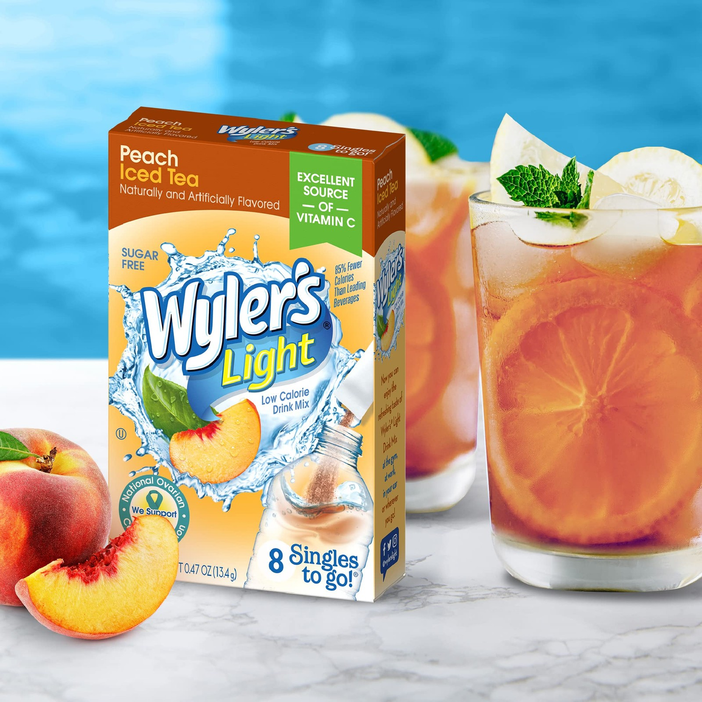 Wyler's Light Singles To Go Water Drink Mix Powder Packets Variety Pack 96 Servings Sugar Free