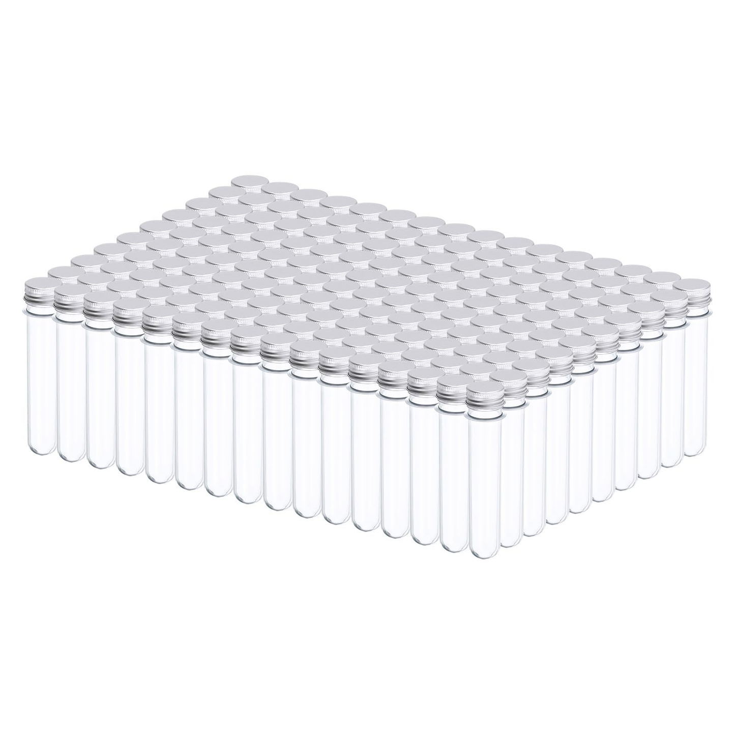 PATIKIL 150Pcs 45ml Plastic Test Tube with Screw Caps, 140x25mm Tubes Aluminu...