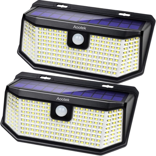 Aootek Solar Outdoor Lights 182 LED 2500LM Motion Sensor Security Lights IP65 Waterproof