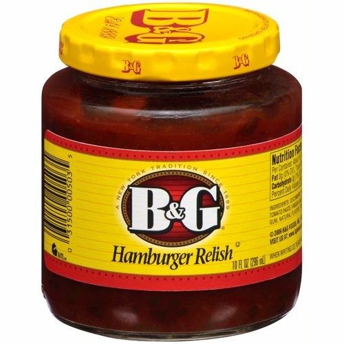 10 Ounce Hamburger Relish Grocery Item Pack of 1 USA Made 1.2 lbs