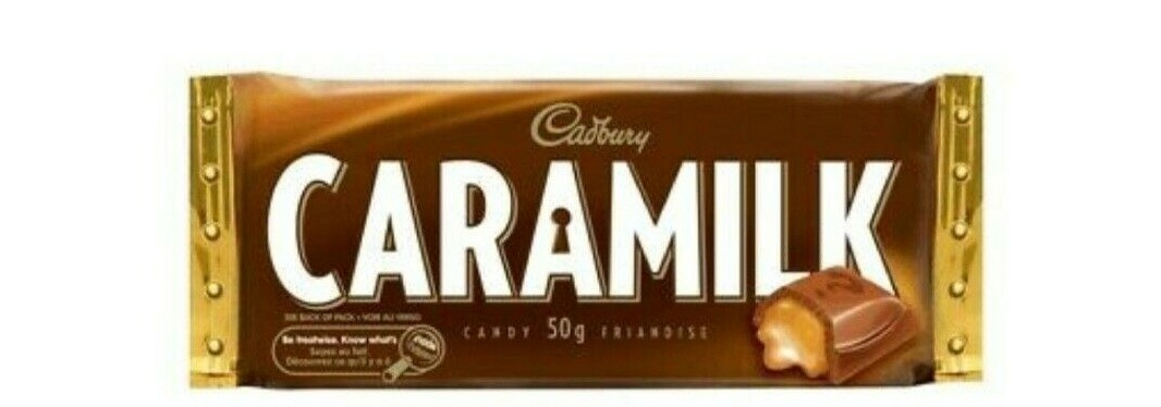Cadbury Caramilk Chocolate Candy Bars 50g Each – Pack of 24 Creamy Caramel Filled Milk Chocolate