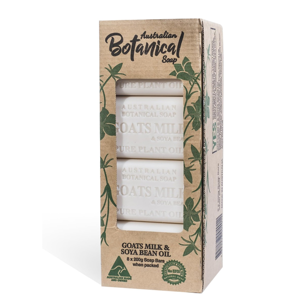 Australian Botanical Goat Milk Soap 8 Bars Triple Milled Soya Bean Oil 6.8 oz